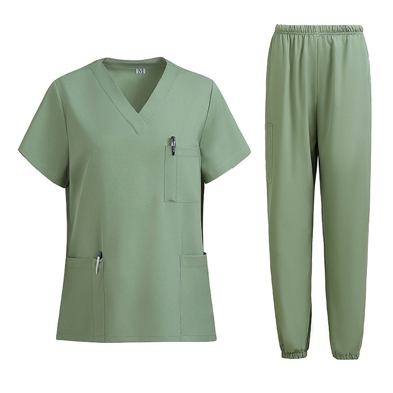 Hand-Washing Clothes Elastic Quick-Drying Nurse Scrub Work Clothes Men'S And Women'S Surgical Isolation Gown Set - Image 1